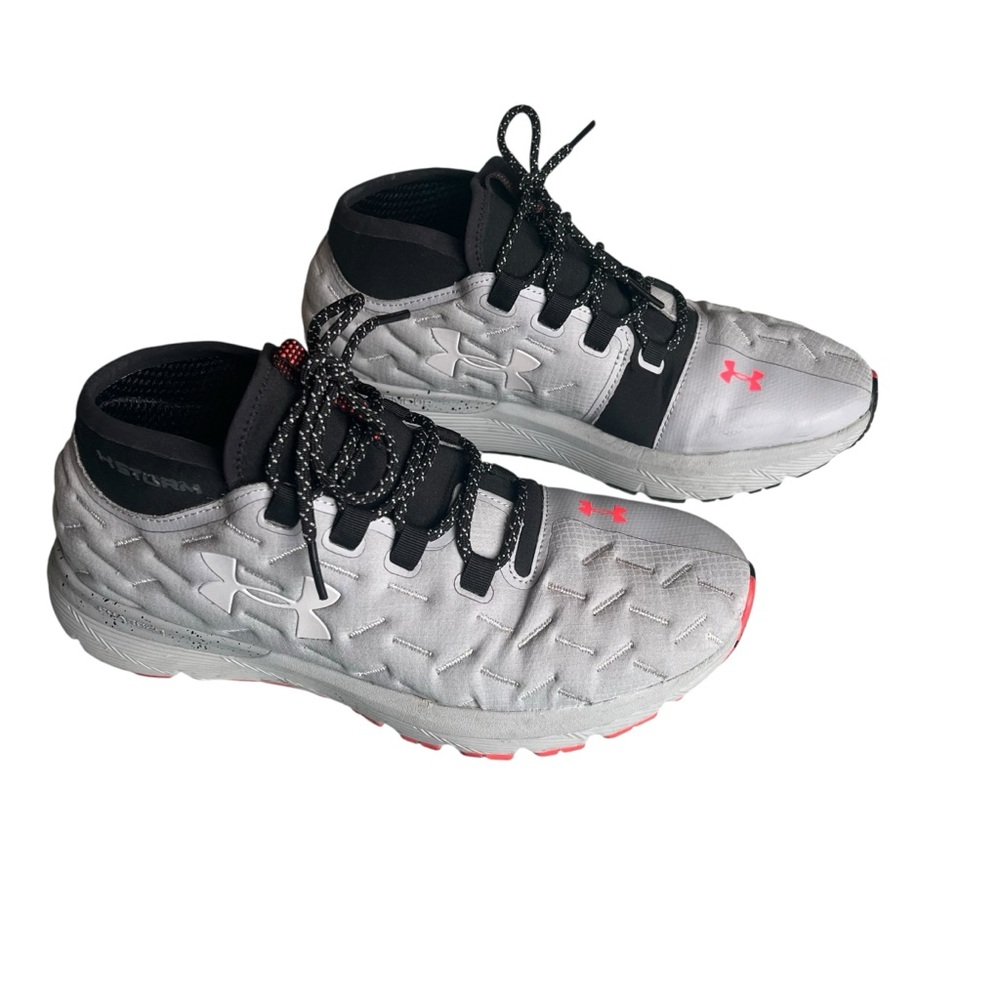 Under Armour Women’s 9.5 Charged Running Shoes Gray Black Neon
